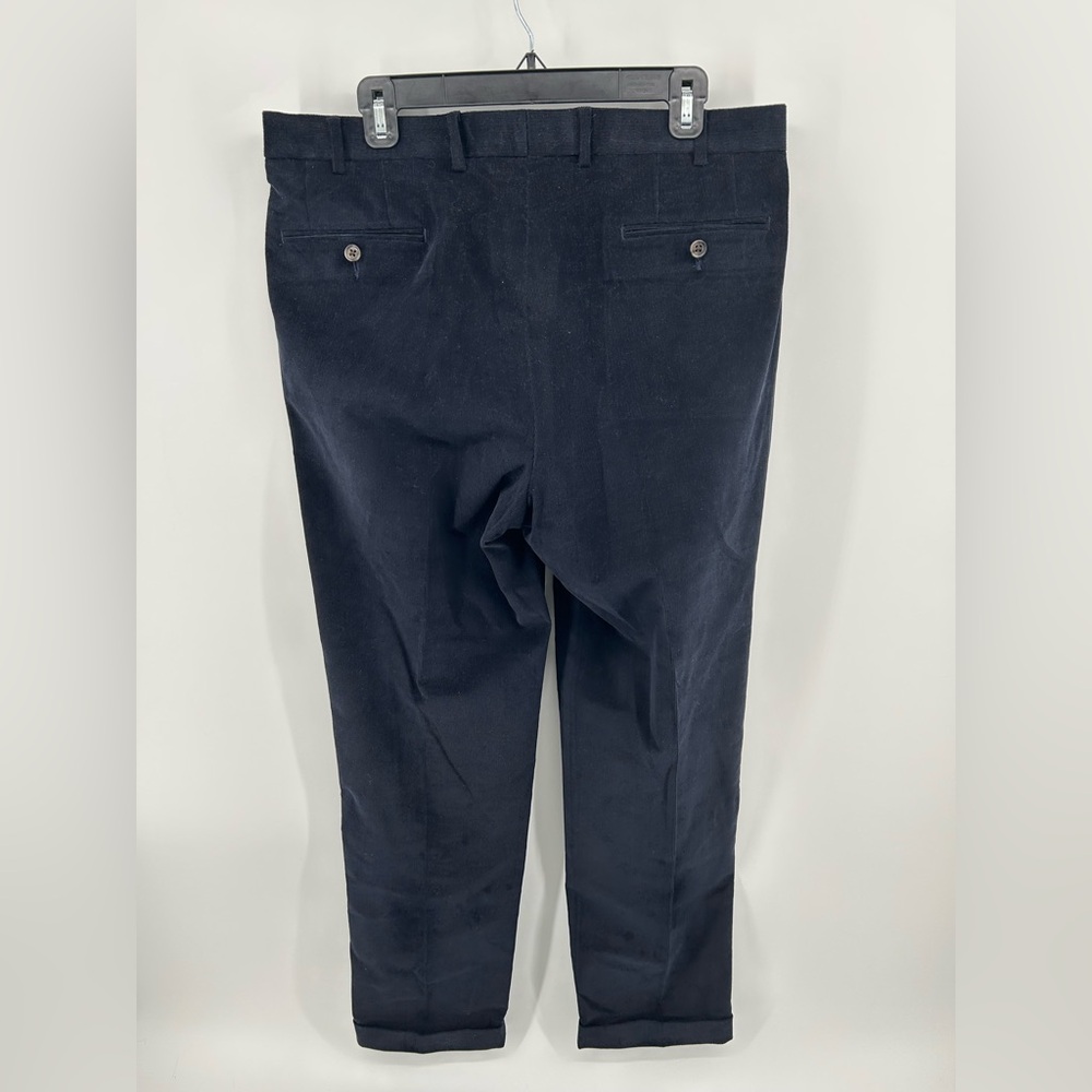 Ralph Lauren Men's Navy Corduroy Pleated Trousers - Picture 4 of 9